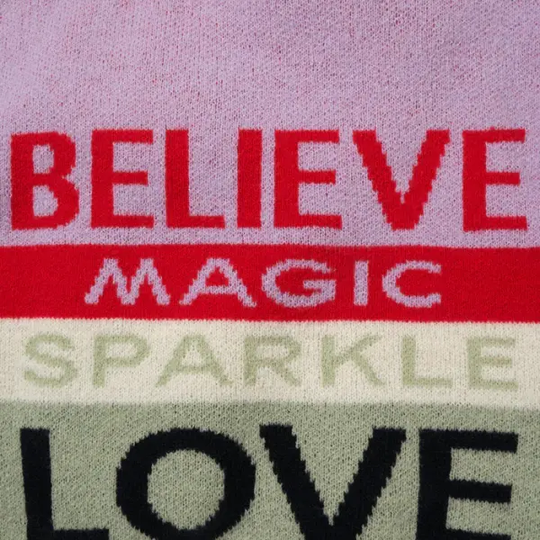 Norah Pink Believe Slogan Jumper