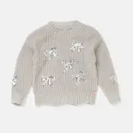 Esther Silver Sequin Bow Jumper