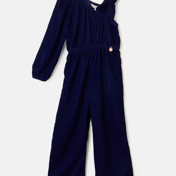 Thea Bow Shoulder Velvet Jumpsuit