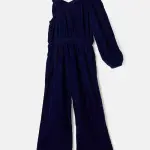 Thea Bow Shoulder Velvet Jumpsuit