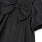 Nadia Black Bubble Hem Bow Dress