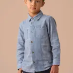 Blue Block Check Shirt