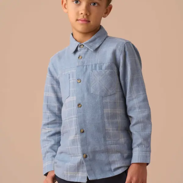 Blue Block Check Shirt