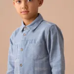 Blue Block Check Shirt
