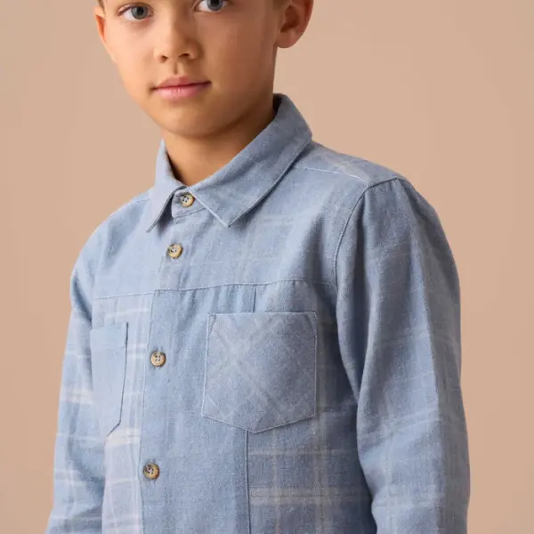 Blue Block Check Shirt