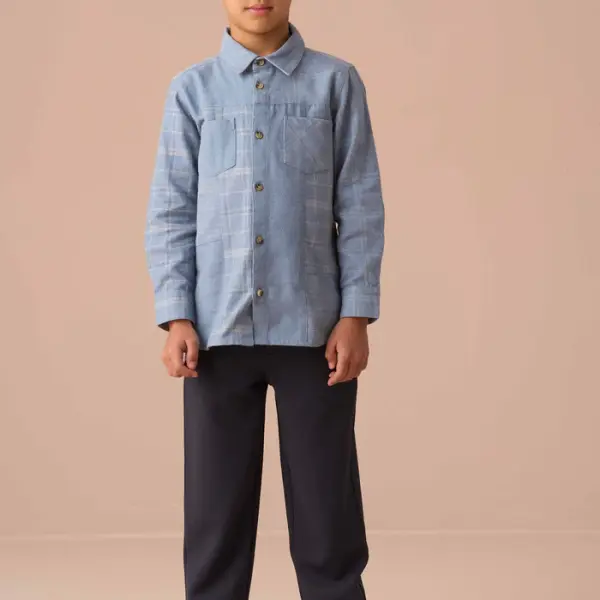 Blue Block Check Shirt