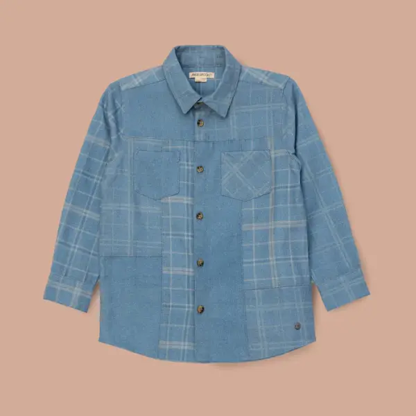 Blue Block Check Shirt
