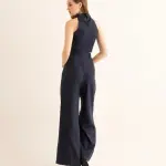 Black Pinstripe Suiting Pants