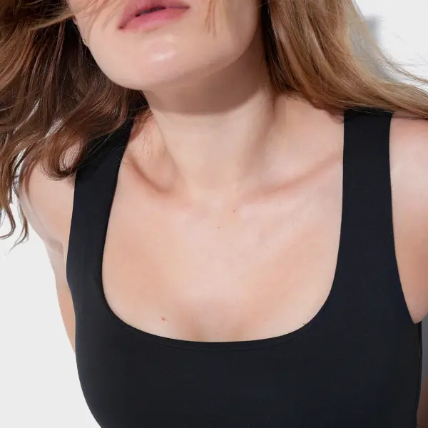 Black Polyamide Tank Top