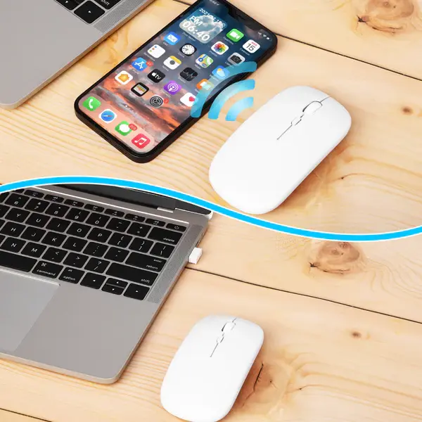 Dual Mode Wireless Mouse (Bluetooth + USB)