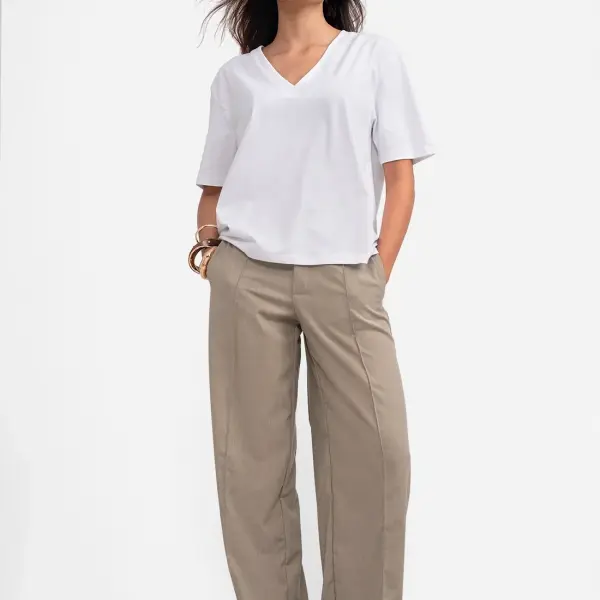White V Neck T-Shirt