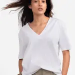 White V Neck T-Shirt