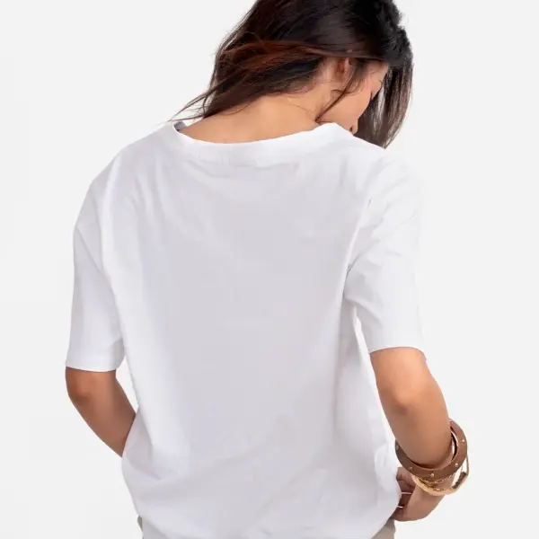 White V Neck T-Shirt