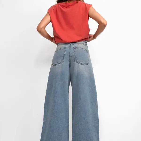 Mid Wash Baggy Jeans