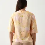 V-NECK PRINTED TOP ELARA - YELLOW