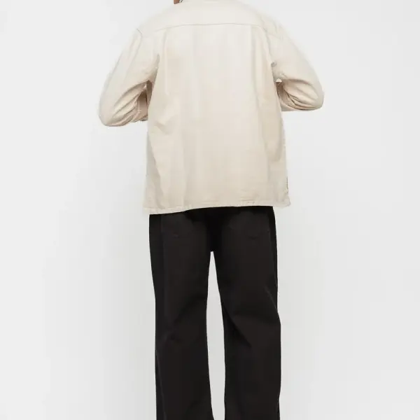 black box slit men's wide jeans