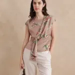 COWL NECK FLORAL PRINTED TOP GEDDLY - MULTI