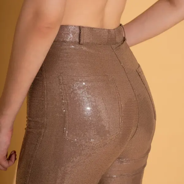 Grey Sequins Pants