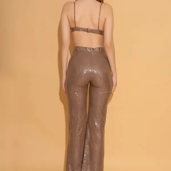 Grey Sequins Pants