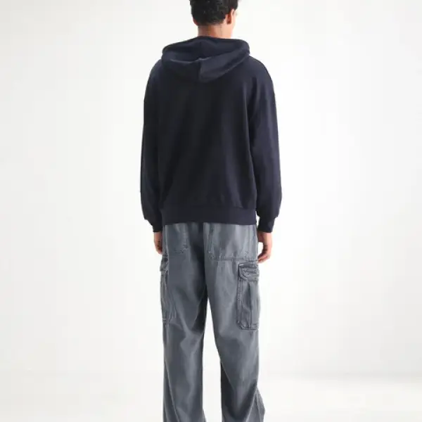 BAGGY FIT MULTIPOCKET CARGO STYLE DENIM HORK - BLUE