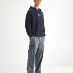 BAGGY FIT MULTIPOCKET CARGO STYLE DENIM HORK - BLUE