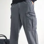 BAGGY FIT MULTIPOCKET CARGO STYLE DENIM HORK - BLUE
