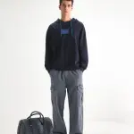 BAGGY FIT MULTIPOCKET CARGO STYLE DENIM HORK - BLUE