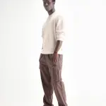 BAGGY FIT MULTIPOCKET CARGO STYLE DENIM HORK - BROWN