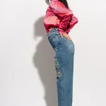 amber distressed women's slouchy jeans