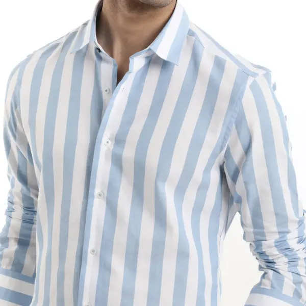 CABANA STRIPE SHIRT LEEDS - BLUE