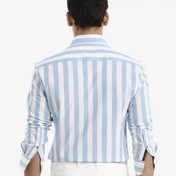 CABANA STRIPE SHIRT LEEDS - BLUE