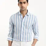 CABANA STRIPE SHIRT LEEDS - BLUE