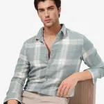 DUPPLIN CHECK SHIRTS MELFI - TEAL