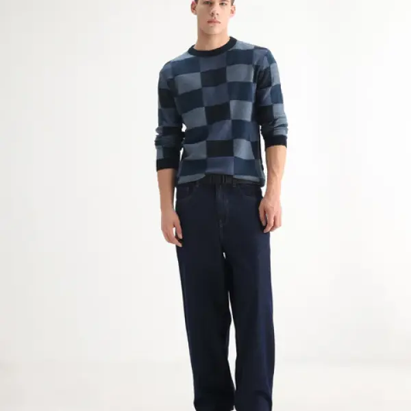 BAGGY FIT DARK WASH DENIM NIRETOR - DARK BLUE