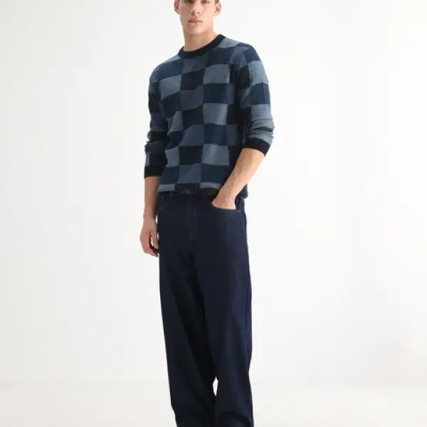 BAGGY FIT DARK WASH DENIM NIRETOR - DARK BLUE