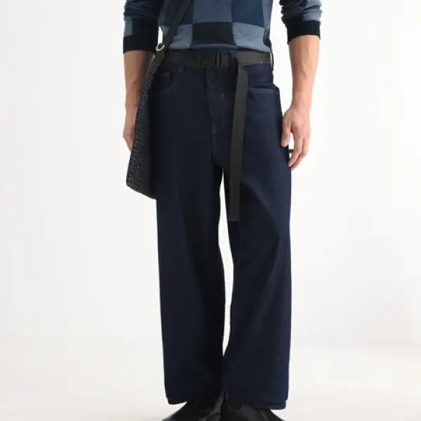 BAGGY FIT DARK WASH DENIM NIRETOR - DARK BLUE