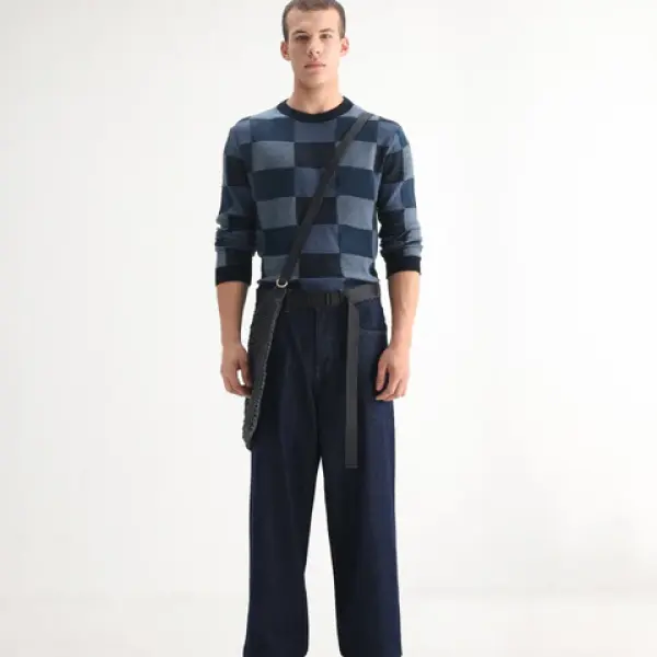 BAGGY FIT DARK WASH DENIM NIRETOR - DARK BLUE