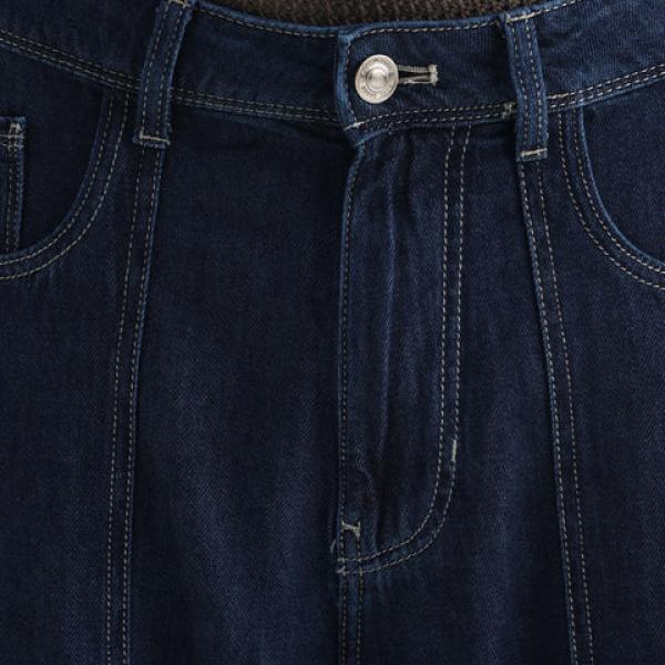 BAGGY FIT PLAIN JEANS ONYX - DARK BLUE