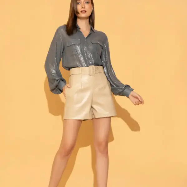 Pine Blue Sequins Shirt