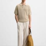 TEXTURED KNIT POLO SHIRT