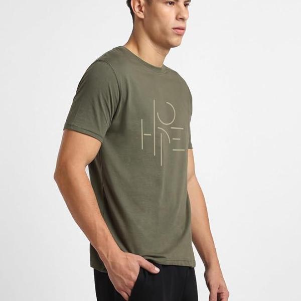 Men’s Cotton Regular Fit Typography T-Shirt