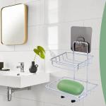 Wall Mounted Double Layer Soap Dish Holder