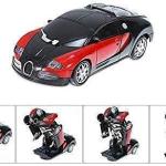 Battery-Operated Automatic Transforming Car and Robot Toy with Lights & Sound
