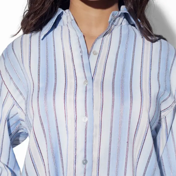 Blue Open Back Shirt