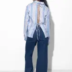 Blue Open Back Shirt