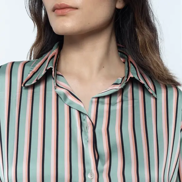 Multi Stripes Satin Shirt