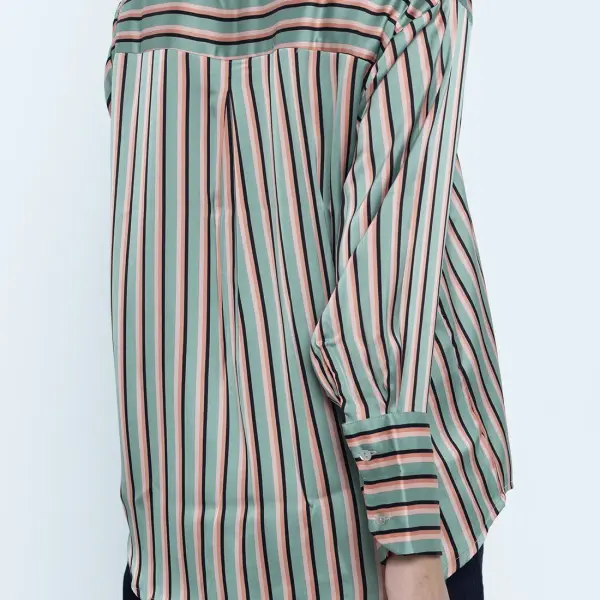 Multi Stripes Satin Shirt