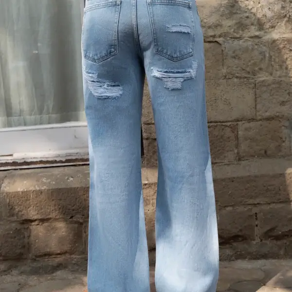 Hot Butt Ripped Straight Fit Jeans