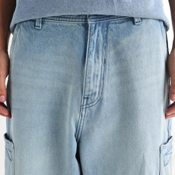 BAGGY FIT SOLID JEANS RUEI - LIGHT BLUE