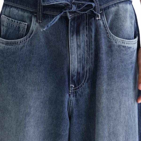 OVERSIZED DENIM WITH DRAW CORD STRITO - LIGHT BLUE